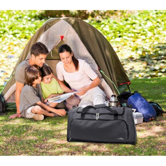 24 Inch Men & Women Grey Lightweight Canvas Duffle Gym Sports Equipment Bags - Picture 7 of 9